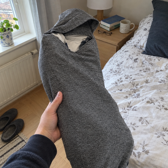 Det mjuka tyget omsluter hela kroppen perfekt. Jag sover så otroligt gott i den.
